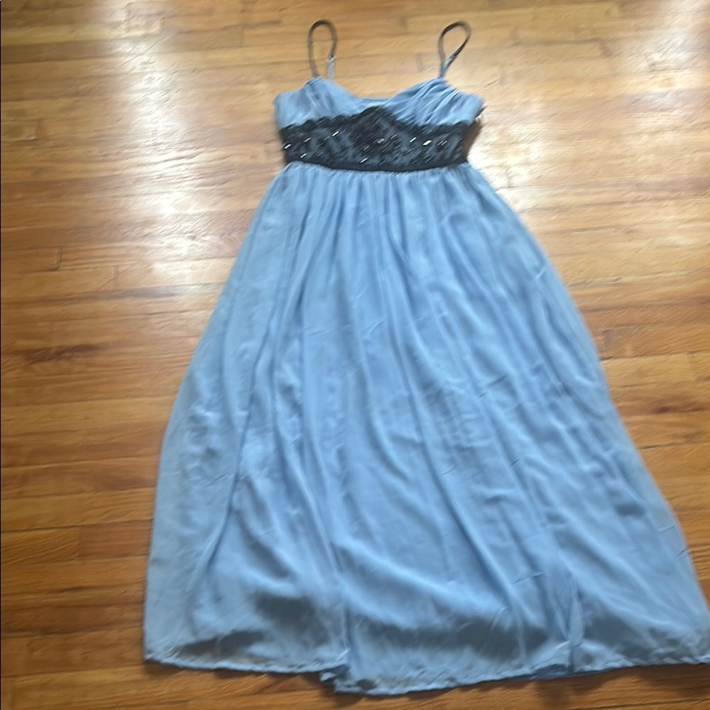 NWT Pearl by Georgina Chapman of Marchesa Blue Beaded Gown Dress